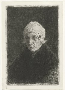 gammel dame Katwijk Old Mary (tittel på objekt) av Jozef Israëls