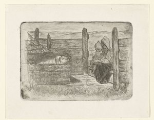 Barn i grisehuset av Jozef Israëls