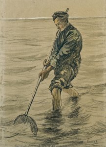 Shells Fisherman, 1863-90 av Jozef Israëls
