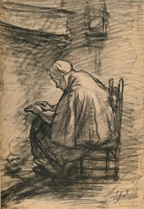 Studie for æret alderdom c1881 av Jozef Israëls