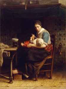 The Cottage Madonna, ca. 1867 av Jozef Israëls