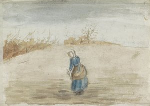 Kvinne på et felt av Jozef Israëls