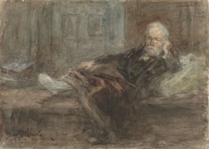 Selvportrett med syk fot av Jozef Israëls