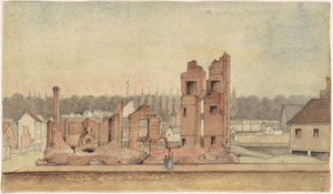 Ruinene av en taverna, Petersburg, Virginia av Jr. William Skinner Simpson