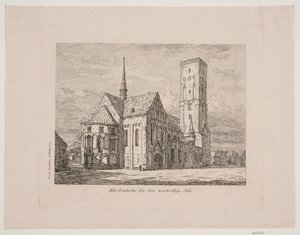 Ribe domkirke fra nord-østsiden av Jørgen Roed