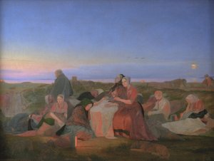 Midtsommeraften. Syke mennesker sover på St. Helenas grav i Tisvilde av Jørgen V. Sonne