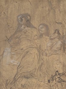 Studier til jomfruens himmelfart, 1657-60. av Juan Carreño de Miranda