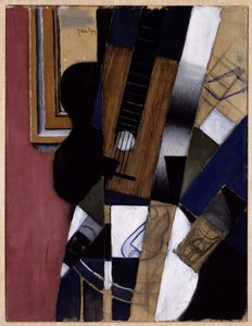 Gitar og pipe av Juan Gris