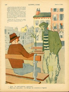 L'Plate au beurre, nummer 447, satirisk i farger av Juan Gris