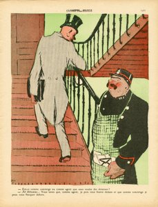 L'Plate au beurre, nummer 457, satirisk i farger av Juan Gris