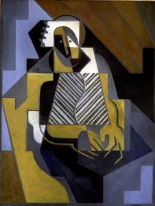 Sittende kvinne, ca. 1915-20 (olje på lerret) av Juan Gris