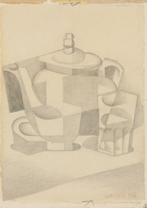 Stilleben med tekanne; Nature morte a la theiere, 1916 av Juan Gris
