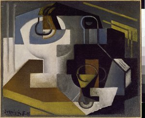 Stilleben med en fruktskål - Maleri av Juan Gris (1887-1927) av Juan Gris