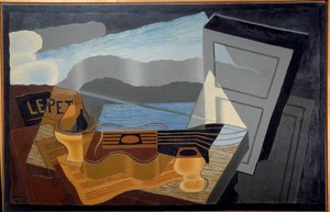 Utsikten over bukten. Maleri av Juan Gris (1887-1927) Ec. Esp. av Juan Gris