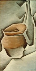 Potte og flaske av Juan Gris