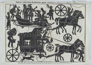Ark 13 med figurer for kinesiske skyggedukker, 1859. av Juan Llorens