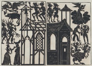 Ark 5 med figurer for kinesiske skyggedukker, 1859.