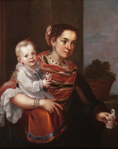 Casta -maleri (fra spanjolen og Morisca, Albino) av Juan Patricio Morlete Ruiz