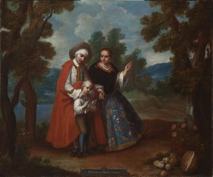 VII. Fra spanjolen og Morsica, Albino (VII. De español y morisca, albino), ca. 1760 av Juan Patricio Morlete Ruiz