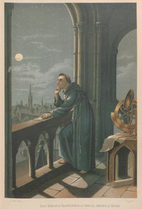 Roger Bacon. Fra: Vitenskap og dens menn, 1879.