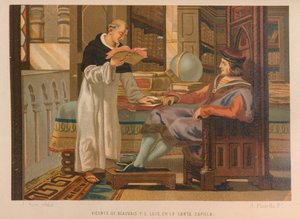 Vincent av Beauvais og Saint Louis. Fra: La ciencia y sus hombres, 1879.