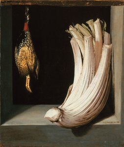 Bodegón med en kardong og francolin
