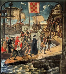 Kardinal Cisneros lander ved Oran, ca. 1514 (fresco)