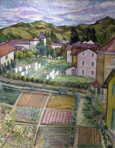Landskap av Hendaye, 1900-tallet (olje) av Juan de Echevarria y Zuricaldav