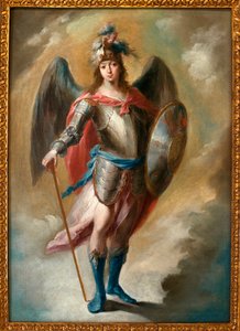 Erkeengelen Saint Michael - Maleri av Juan de Espinal (1714-1783), olje på lerret, ca. 1780 - Museum of Fine Arts i Sevilla, Spania av Juan de Espinal