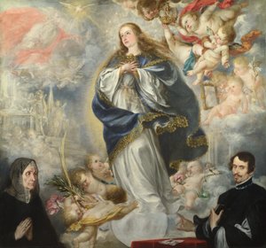 Den ulastelige unnfangelsen med to givere, ca 1661