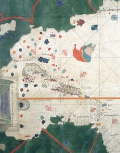 Øyene i Mellom-Amerika, av Juan de la Cosa, sjøkart