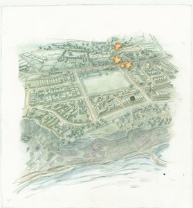 Tysk marinebombardement av Scarborough, North Yorkshire, 1914 2014. av Judith Dobie