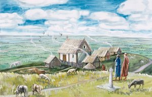 Klosterbosetning, Glastonbury Tor, 1000-tallet, 1990-2010 av Judith Dobie