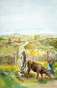 Landlig landskap, 2000 f.Kr., c1990-2010 av Judith Dobie