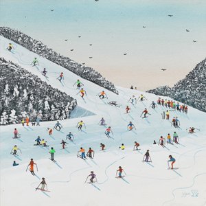 Utforløp (gouache på papir) av Judy Joel