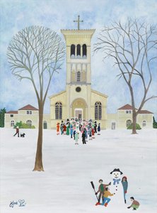 St Raphael's Church, Kingston, 2009 (Gouache på papir) av Judy Joel