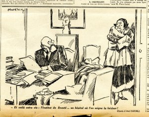Oppriktig, satirisk i N & B av Jules Abel Faivre