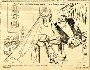 Oppriktig, satirisk i svart-hvitt av Jules Abel Faivre
