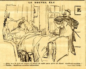 Oppriktig, satirisk i svart-hvitt av Jules Abel Faivre