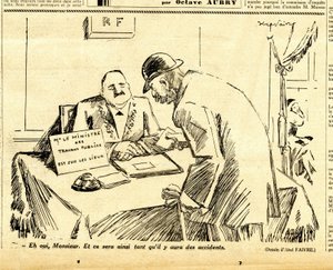 Oppriktig, satirisk i svart-hvitt av Jules Abel Faivre