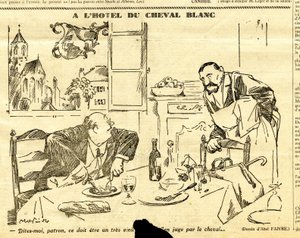 Oppriktig, satirisk i svart-hvitt av Jules Abel Faivre