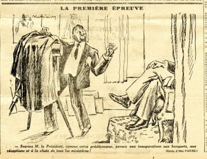 Oppriktig, satirisk i svart-hvitt av Jules Abel Faivre