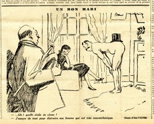 Oppriktig, satirisk i svart-hvitt av Jules Abel Faivre