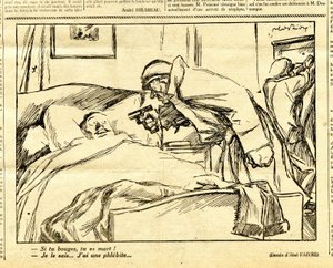Oppriktig, satirisk i svart-hvitt av Jules Abel Faivre
