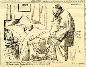 Oppriktig, satirisk i svart-hvitt av Jules Abel Faivre