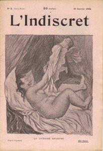 Cover av ""L'Indiscret"", Satirical in B & W av Jules Abel Faivre