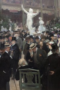 En fredag på salongen des artistes francais. Maleri av Jules Alexandre Grun (1868-1939), olje på lerret, fransk kunst