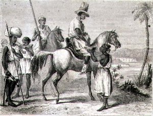Peul- og Malinke-indianere i Senegal av Jules Antoine (after) Duvaux