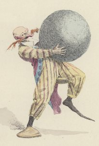 Klovn holder stor ball (farge litho)