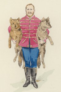 Hundetrener (farge litho) av Jules Arsene (after) Garnier